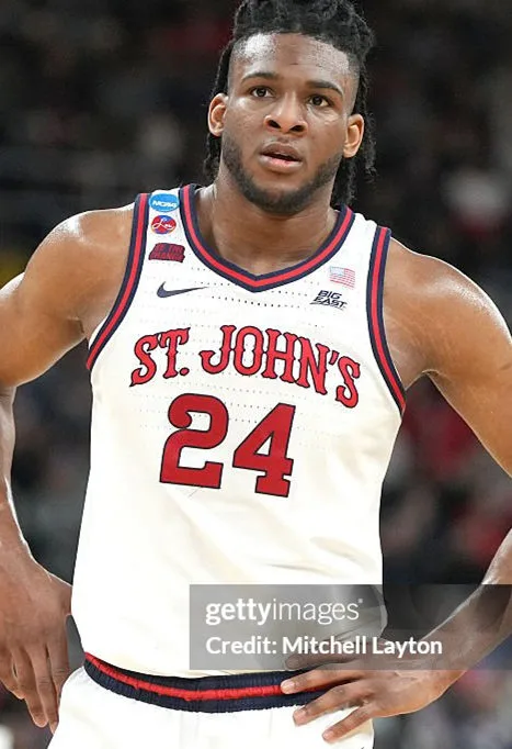 St. John's Red Storm #24 Zuby Ejiofor 2025 White College Basketball Game Jersey