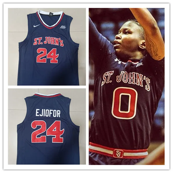 St. John's Red Storm Custom Nike Navy Basketball Retro Jersey