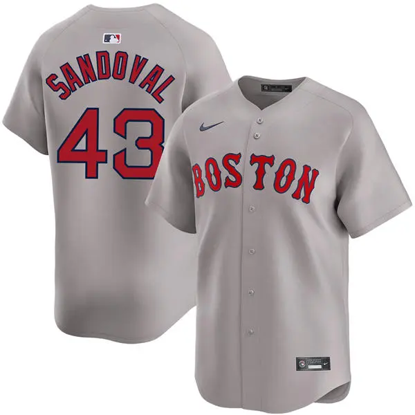 Mens Boston Red Sox #43 Patrick Sandoval Nike Road Gray Limted Jersey