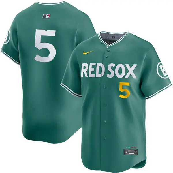 Mens Boston Red Sox #5 Vaughn Grissom 2025 City Connect 2.0 Vapor Limited Player Jersey Green 