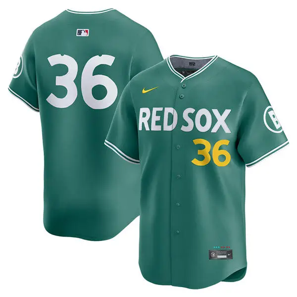 Mens Boston Red Sox #36 Triston Casas 2025 City Connect 2.0 Vapor Limited Player Jersey Green 
