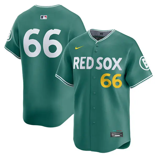 Mens Boston Red Sox #66 Brayan Bello 2025 City Connect 2.0 Vapor Limited Player Jersey Green 