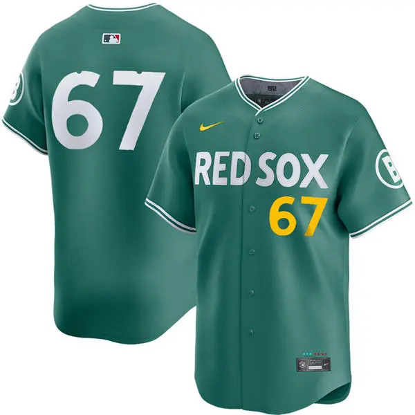 Mens Boston Red Sox #67 Zach Penrod 2025 City Connect 2.0 Vapor Limited Player Jersey Green 