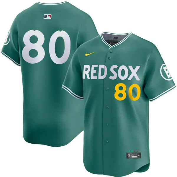 Mens Boston Red Sox #80 Richard Fitts 2025 City Connect 2.0 Vapor Limited Player Jersey Green 