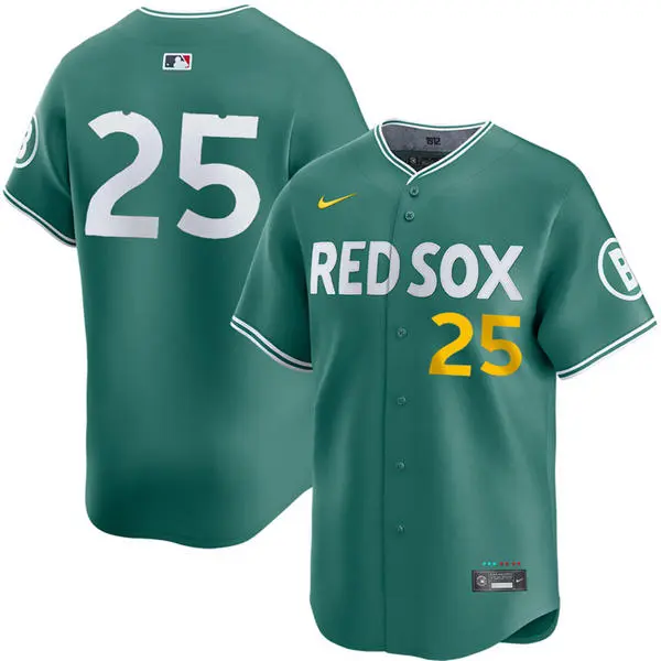 Mens Boston Red Sox #25 Josh Winckowski 2025 City Connect 2.0 Vapor Limited Player Jersey Green 