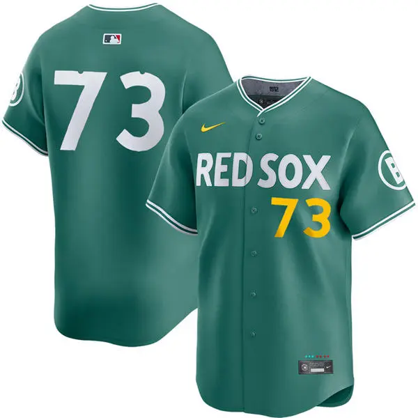 Mens Boston Red Sox #73 Hunter Dobbins 2025 City Connect 2.0 Vapor Limited Player Jersey Green 