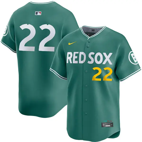 Mens Boston Red Sox #22 Garrett Whitlock 2025 City Connect 2.0 Vapor Limited Player Jersey Green 
