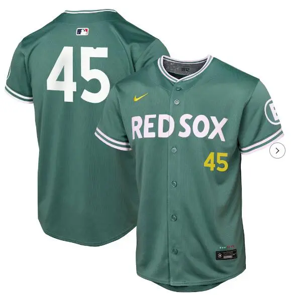 Youth Boston Red Sox #45 Pedro Martinez 2025 City Connect 2.0 Limited Player Jersey Green 
