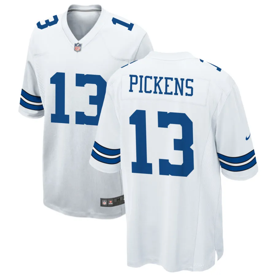 Mens Dallas Cowboys #13 George Pickens Nike White Vapor F.U.S.E. Limited Jersey