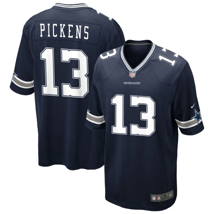 Mens Dallas Cowboys #13 George Pickens Nike Navy Vapor F.U.S.E. Limited Jersey