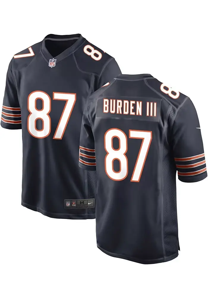 Mens Chicago Bears #87 Luther Burden III Nike Navy Vapor F.U.S.E. Limited Jersey