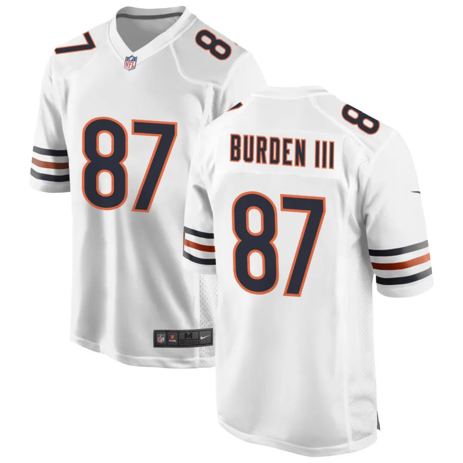 Mens Chicago Bears #87 Luther Burden III  Nike White Vapor F.U.S.E. Limited Jersey