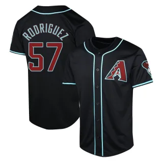 Mens Arizona Diamondbacks #57 Eduardo Rodriguez Nike Black Alternate Limited Jersey