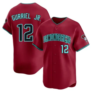 Mens Arizona Diamondbacks #12 Lourdes Gurriel Jr. Nike Crimson Alternate Limited Jersey