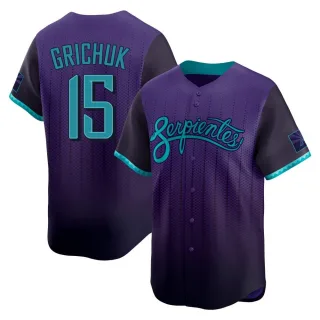 Mens Arizona Diamondbacks #15 Randal Grichuk Nike Serpientes 2025 City Connect Limited Jersey Purple