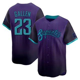 Mens Arizona Diamondbacks #23 Zac Gallen Nike Serpientes 2025 City Connect Limited Jersey Purple