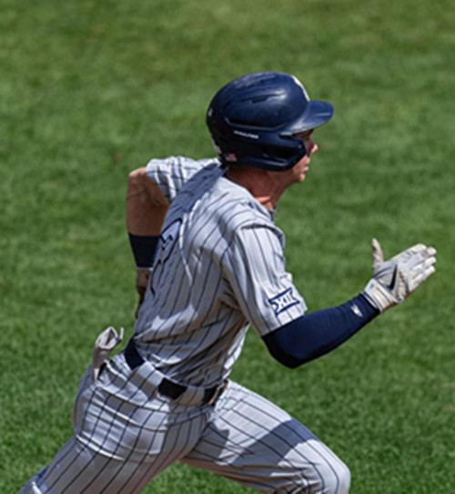 BYU Cougars #51 Ashton Johnson White Pinstripe College Baseball Game Jersey