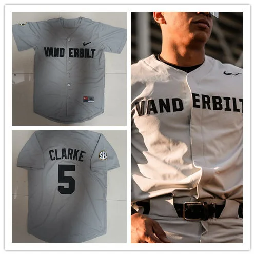 Vanderbilt Commodores Custom Nike 2025 Gray College Game Baseball Jersey