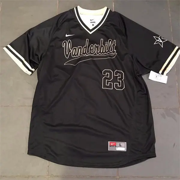 Vanderbilt Commodores Custom Nike Black Pullover Retro Baseball Jersey