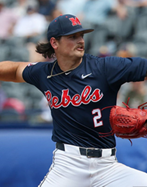 Ole Miss Rebels #2 Riley Maddox Navy College Baseball Game Jersey
