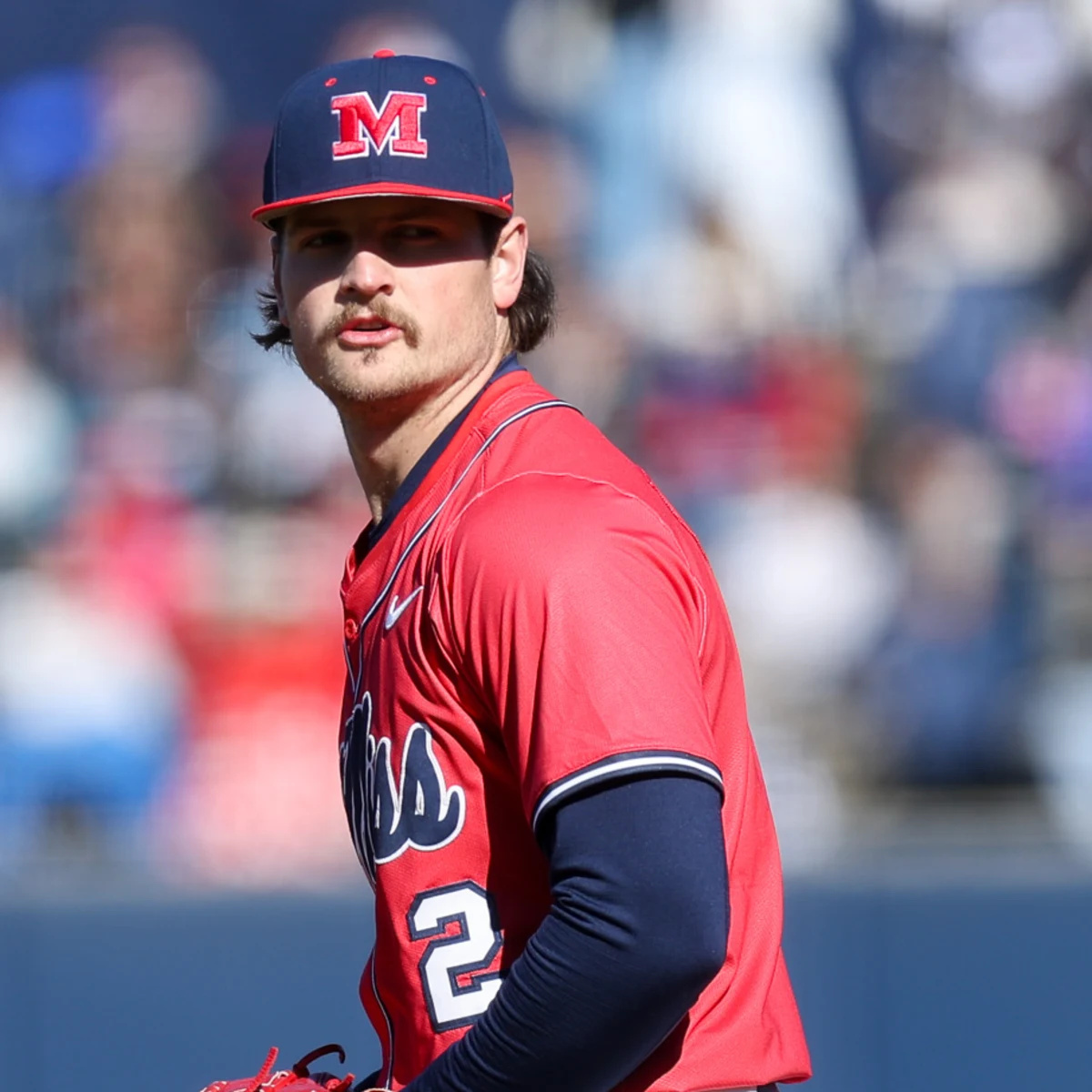 Ole Miss Rebels #2 Riley Maddox Red College Baseball Game Jersey