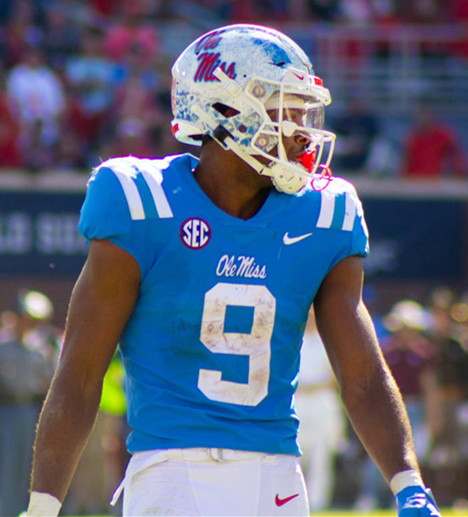 Ole Miss Rebels #9 Luke Hasz Blue College Football Game Jersey