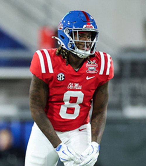Ole Miss Rebels #8 Dae'Quan Wright White Red College Football Game Jersey