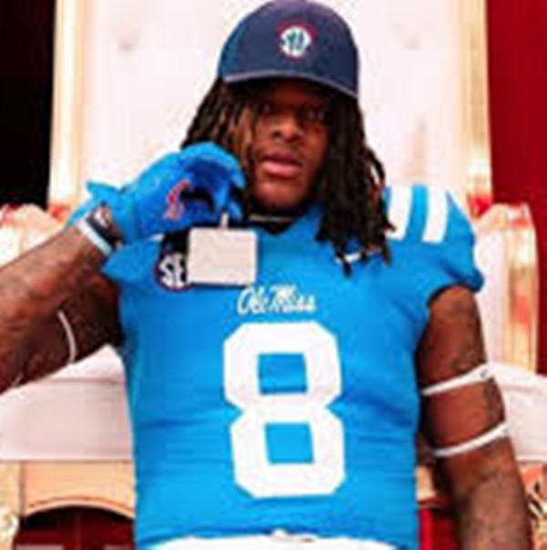 Ole Miss Rebels #8 Dae'Quan Wright Blue College Football Game Jersey