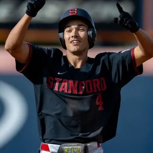Stanford Cardinal #4 Tatum Marsh Nike Black Full Button 2025 ACC College Baseball Limited Jersey
