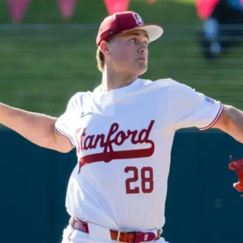 Stanford Cardinal #28 Matt Scott Nike White oblique Wordmark two-Button 2025 ACC Baseball Jersey