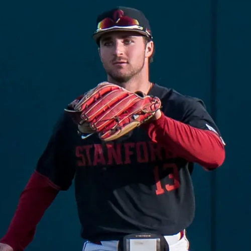 Stanford Cardinal #13 Ethan Hott Nike Black Full Button 2025 ACC College Baseball Limited Jersey