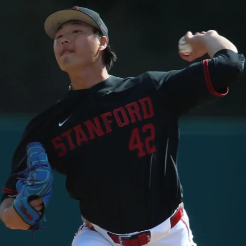 Stanford Cardinal #42 Christian Lim Nike Black Full Button 2025 ACC College Baseball Limited Jersey