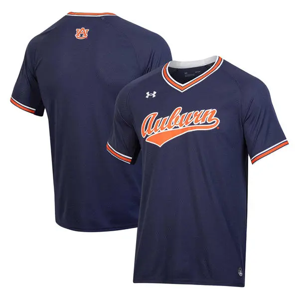 Auburn Tigers Custom 2025 Navy Pullover Softball Game Jersey