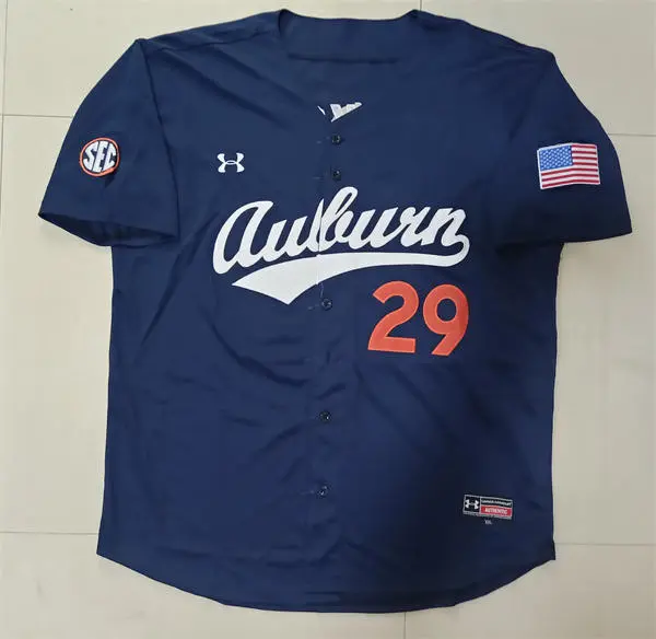 Auburn Tigers #29 Bo Jackson 2025 Navy Baseball Game Jersey