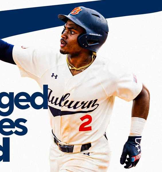 Auburn Tigers #2 Chris Rembert 2025 Cream Baseball Game Jersey