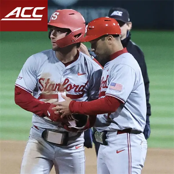 Stanford Cardinals Custom 2025 Gray oblique Wordmark ACC Baseball Game Jersey