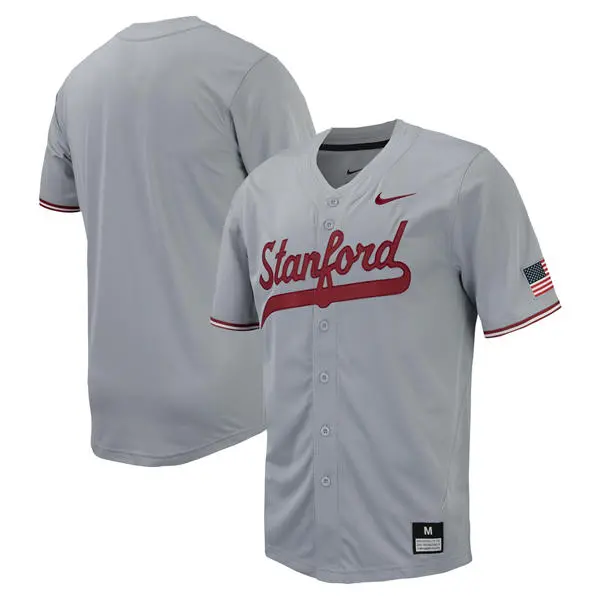 Stanford Cardinals Blank 2025 Gray oblique Wordmark ACC Baseball Team Jersey
