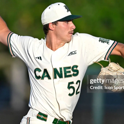 Miami Hurricanes #52 AJ Ciscar 2025 Cream Canes Baseball Game Jersey
