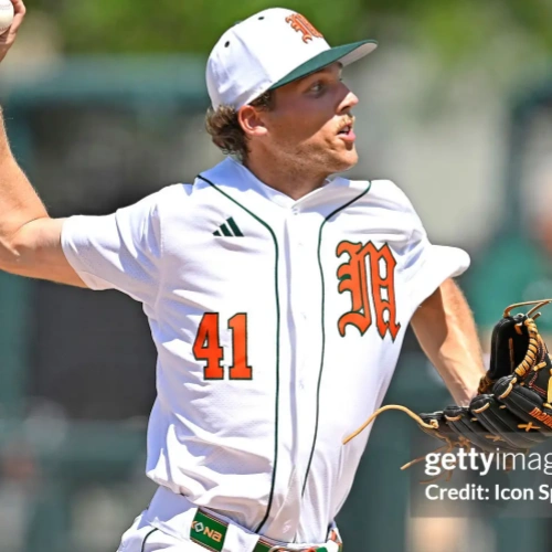 Miami Hurricanes #41 Alex Giroux 2025 White Baseball Game Jersey