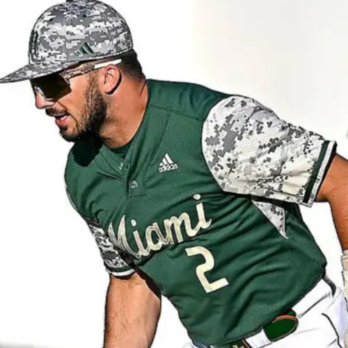 Miami Hurricanes #2 Derek Williams Green Miami Reverse Retro Baseball Game Jersey