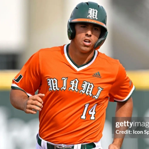 Miami Hurricanes  #14 Daniel Cuvet Adidas Orange Pullover Latin Night Baseball Jersey