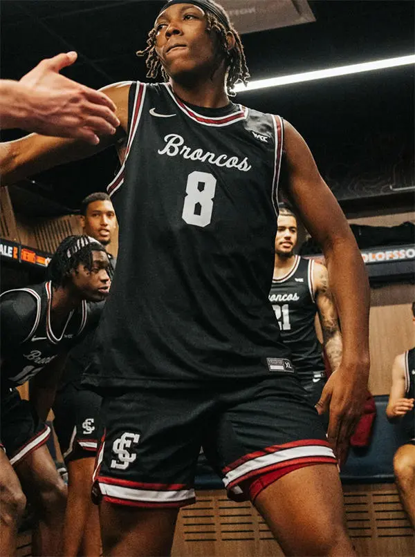 Santa Clara Broncos Custom 2025 Black Basketball Game Jersey