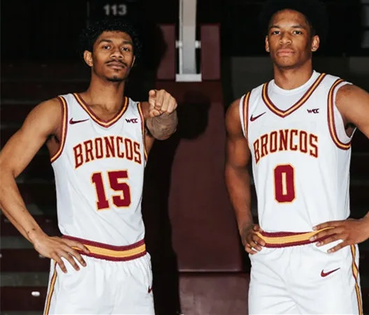 Santa Clara Broncos Custom 2025 White Broncos Basketball Retro Jersey