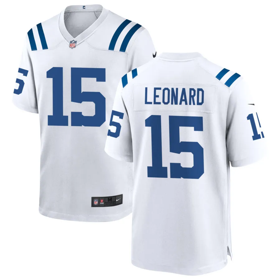 Mens Indianapolis Colts #15 Riley Leonard Nike White F.U.S.E.Vapor Limited Player Jersey