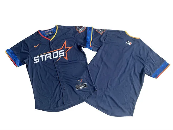 Mens Houston Astros Blank Nike Navy 2025 City Connect Edition 2.0 Replic Jersey