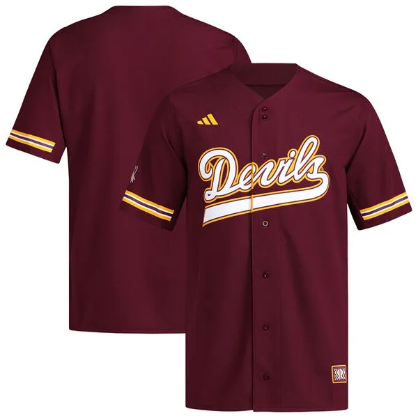 Arizona State Sun Devils Blank adidas Maroon 2025 XII Baseball Reversible Retro Team Jersey
