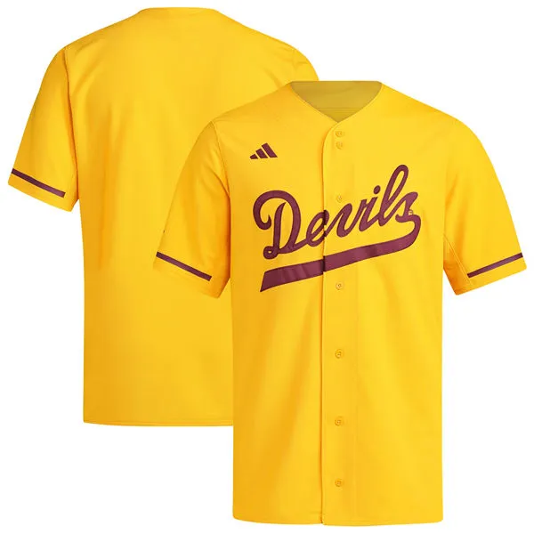 Arizona State Sun Devils Blank adidas Gold 2025 XII Baseball Team Jersey