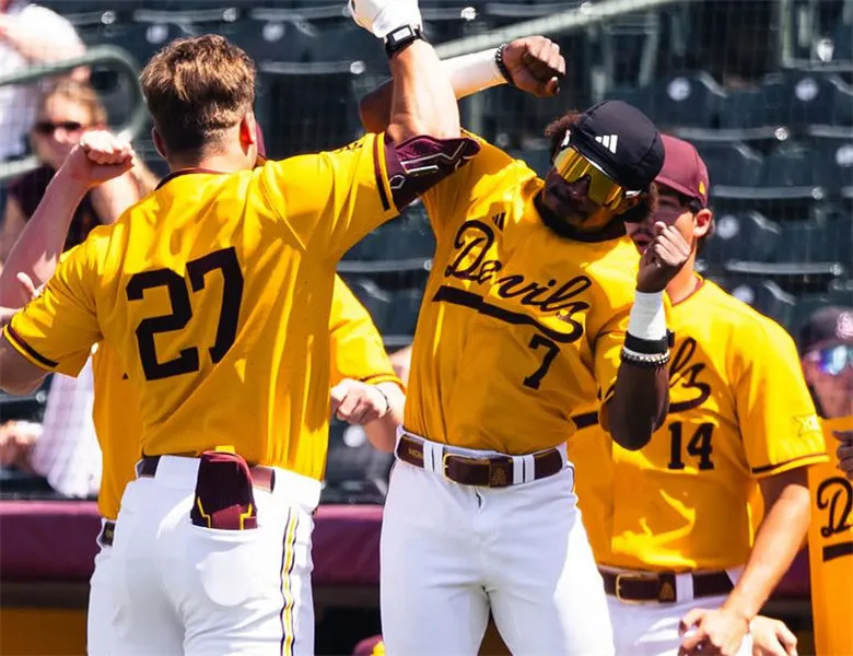 Arizona State Sun Devils Custom adidas Gold 2025 XII Baseball Game Jersey