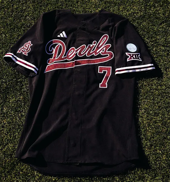Arizona State Sun Devils Custom adidas Black 2025 XII Baseball Game Jersey