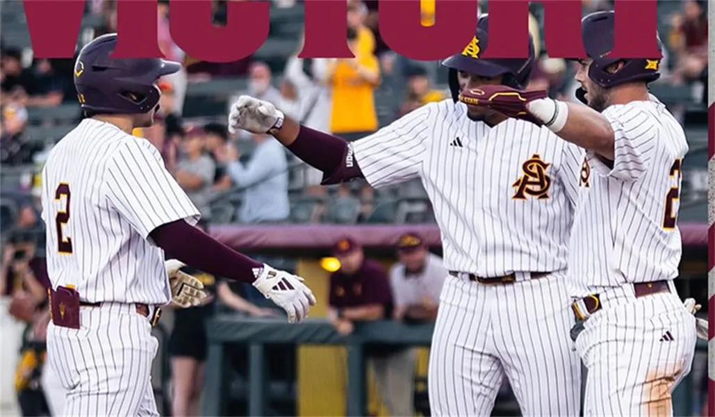 Arizona State Sun Devils Custom adidas White Pinstripe 2025 XII Baseball Game Jersey